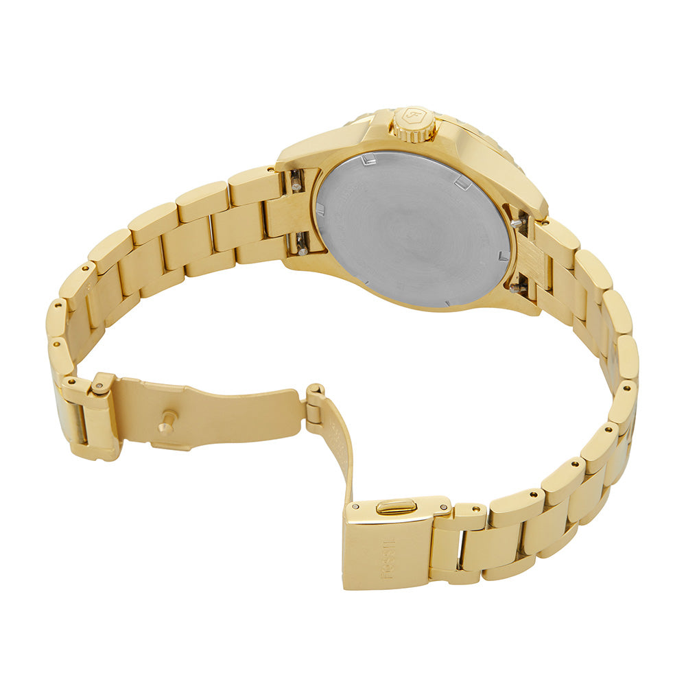 Fossil ES5350: Sophisticated Blue Watch with Gold - Tone Design