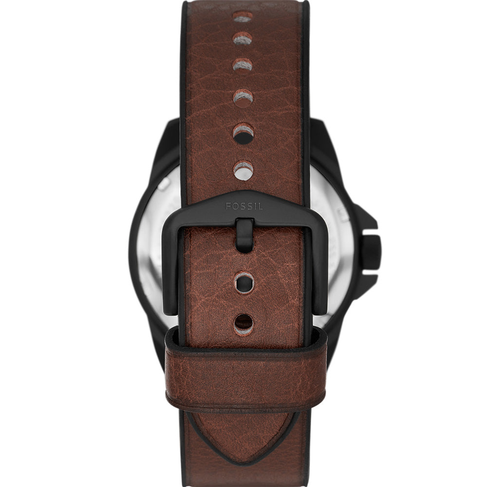 Fossil Men's Brown Leather Bronson Watch FS5938 with 40mm Case