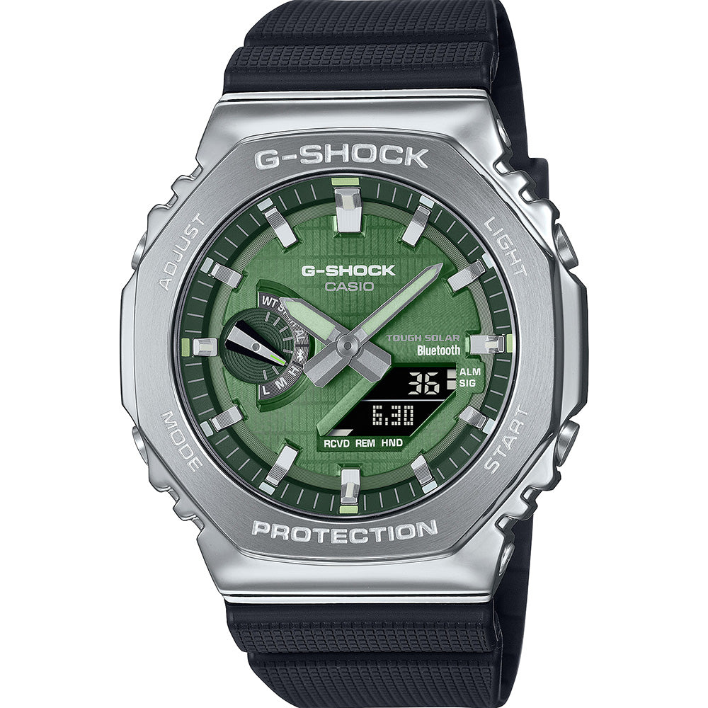 G-Shock GBM2100A-1A3 Bluetooth-Enabled 'CasiOak' Watch with Metal Covering