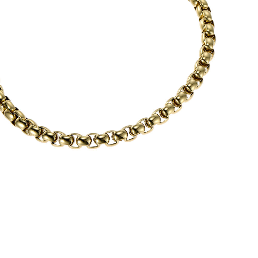 Fossil 20+2cm Yellow Gold Plated Stainless Steel Jewelry Bracelet