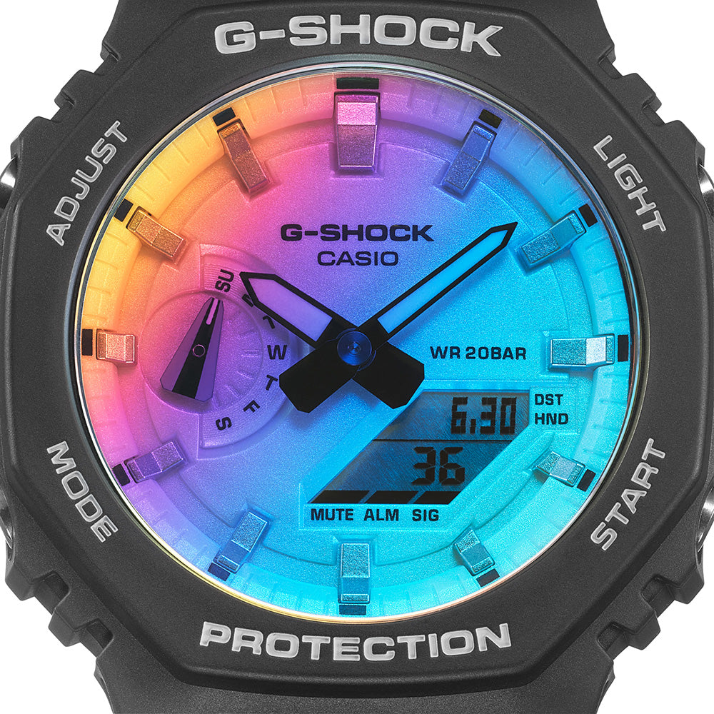 Stylish G-Shock GA2100SR-1A Iridescent Wristwatch for Fashion - conscious People