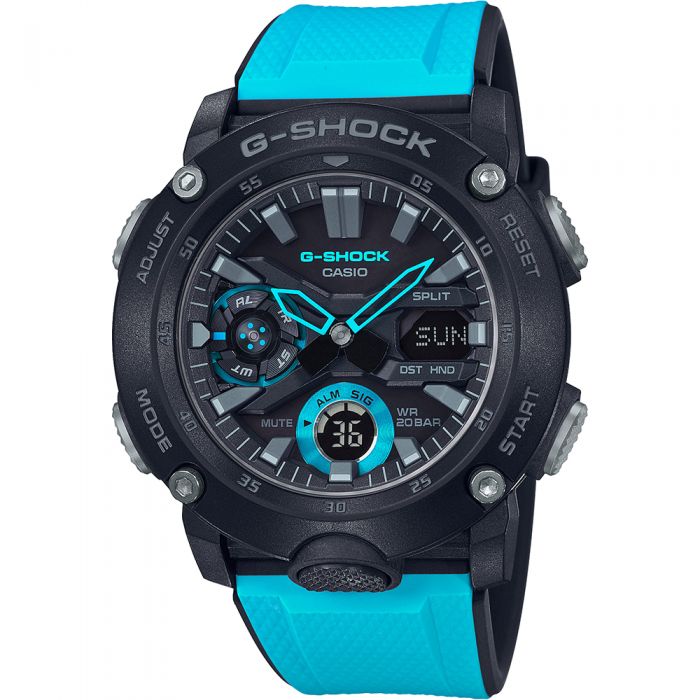G-Shock GA2000-1A2 Carbon Core Guard Durable and Functional Men's Watch