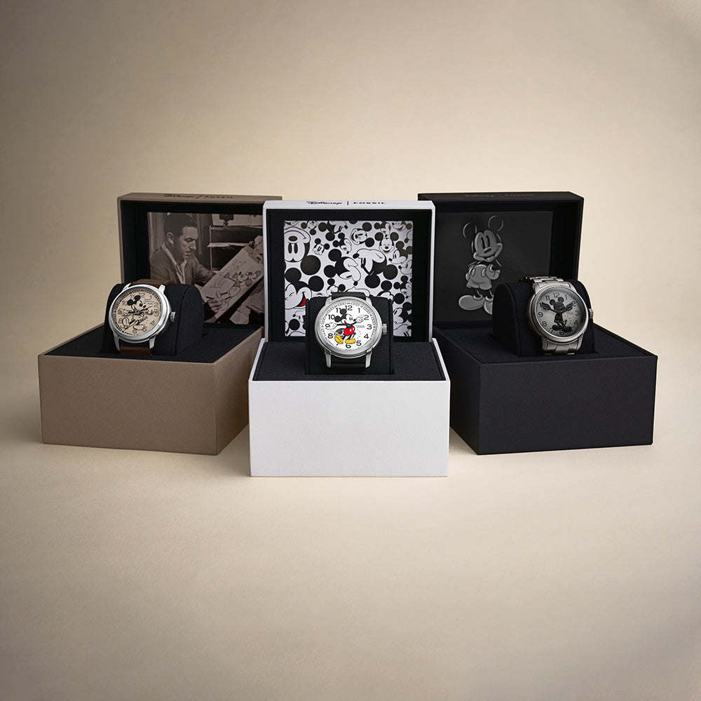 Fossil Limited Edition LE1186 Gunmetal Mickey Heritage Automatic Unisex Watch for the 100th Disney Anniversary