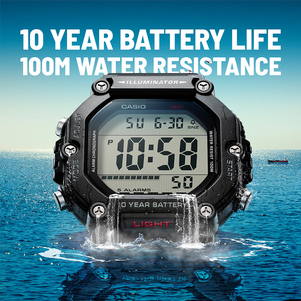 Casio AE1600H-1A Lightweight Digital Watch with Robust Design