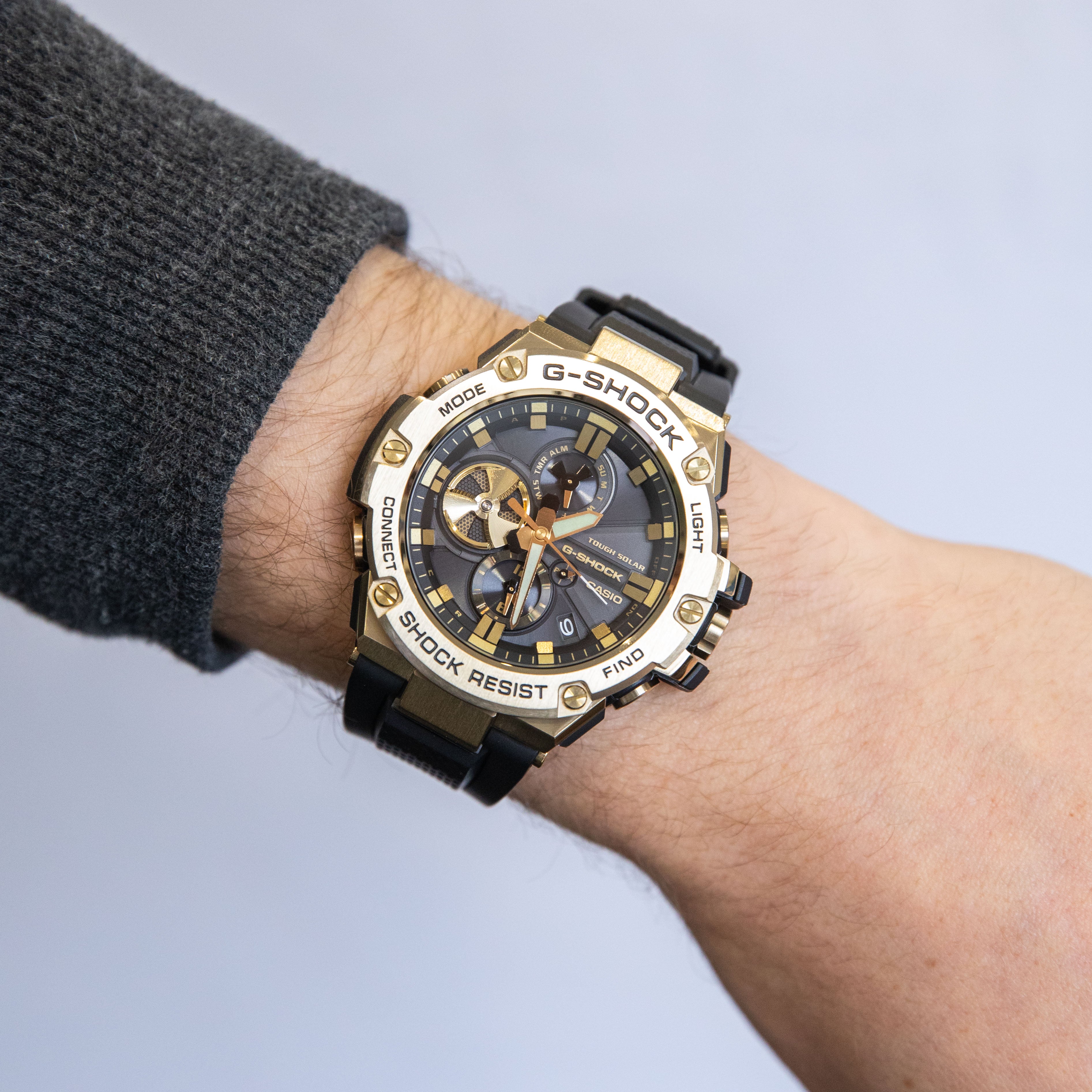 G-Shock G-Steel GSTB100GB-1A9 Gold Resilient Watch