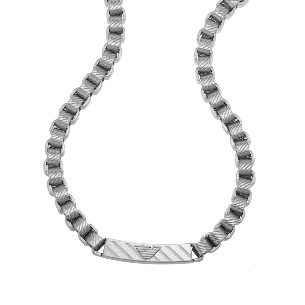 Emporio Armani Fashionable Stainless Steel Identity Chain for Trendy Accessories