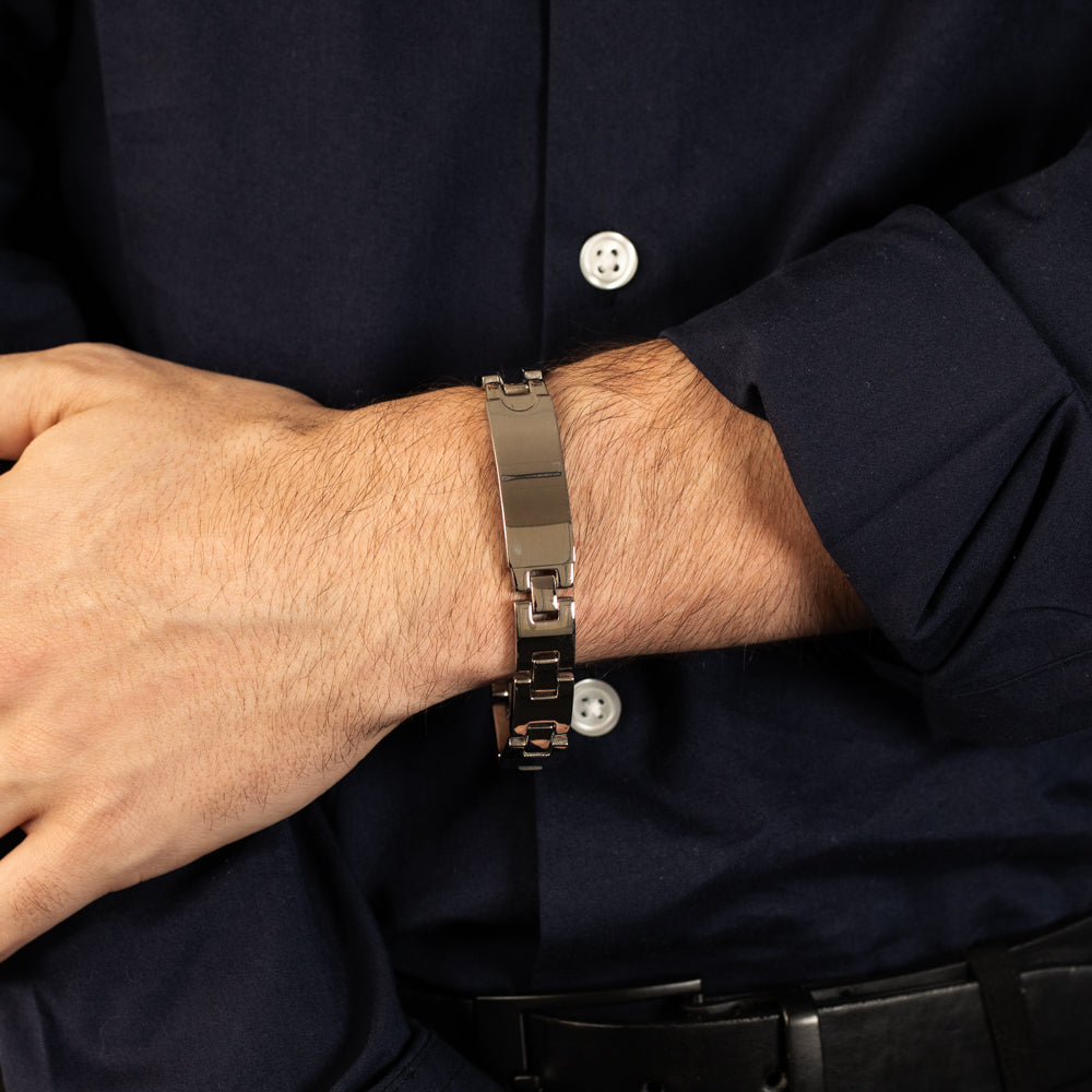 Sturdy Forte 21.5cm Chunky Stainless Steel ID Bracelet