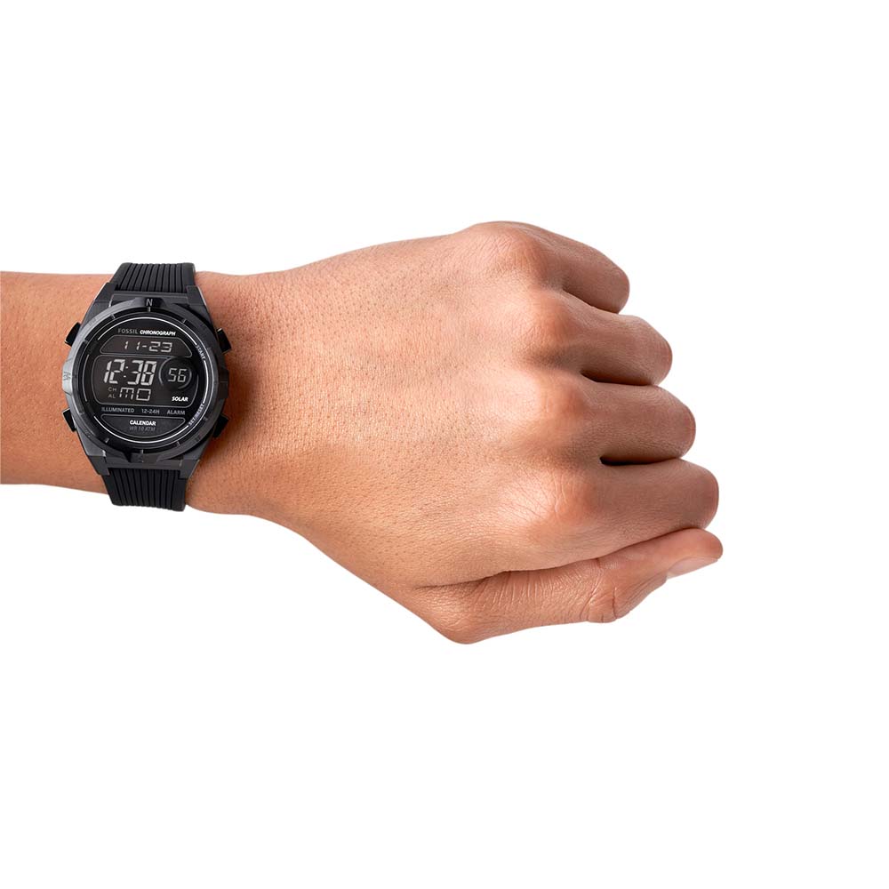 Fossil Everett FS5859 Solar-Powered Digital Wristwatch for Everyday Use