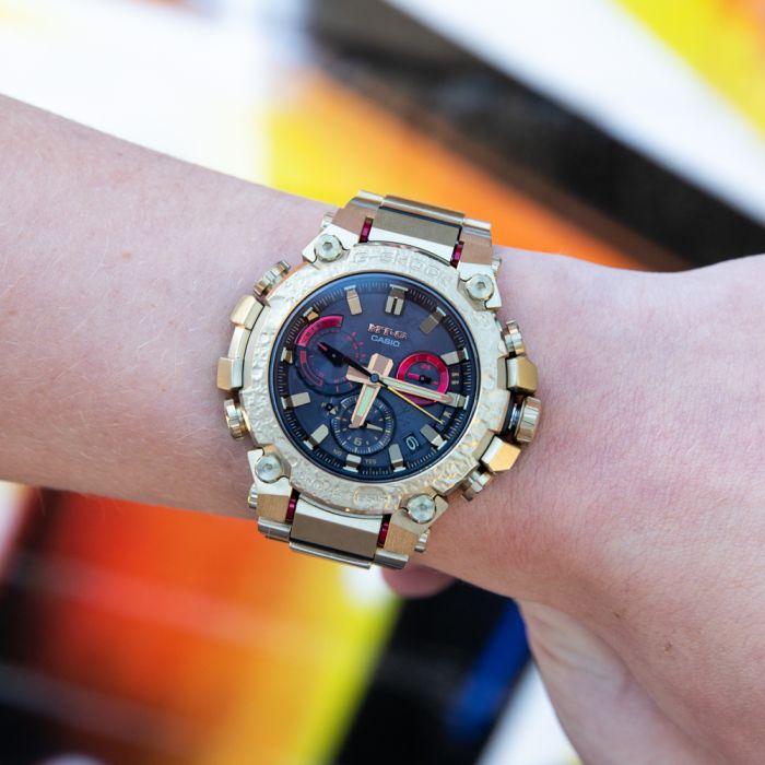 G-Shock Men's MTGB3000CX-9A Supermoon-themed Smartphone-linked Gold Tone Wristwatch
