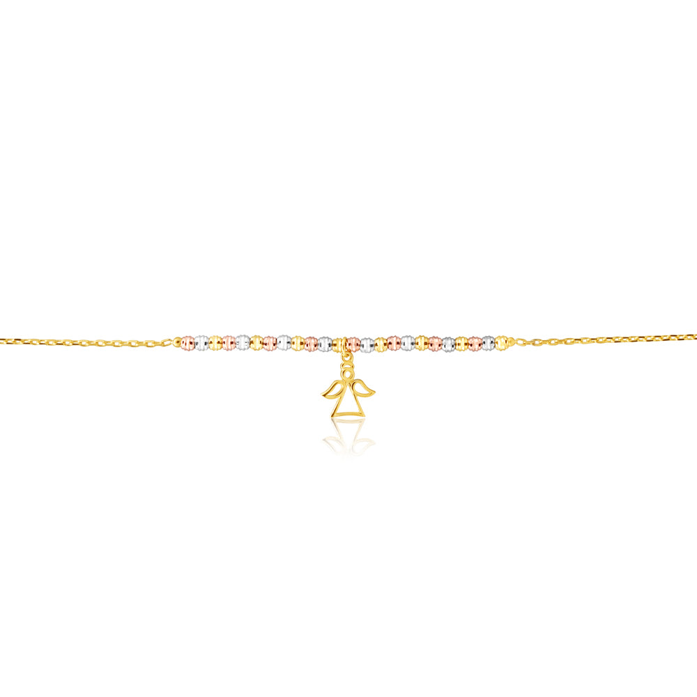 Stunning 9ct Gold 27cm Figaro Angel Anklet for All Occasions
