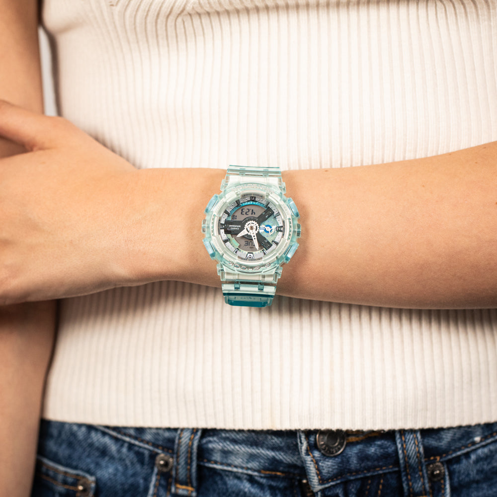 G-Shock GMAS110VW-2A Blue Virtual World Men's Digital-Analog Watch for Tough and Functional Timekeeping