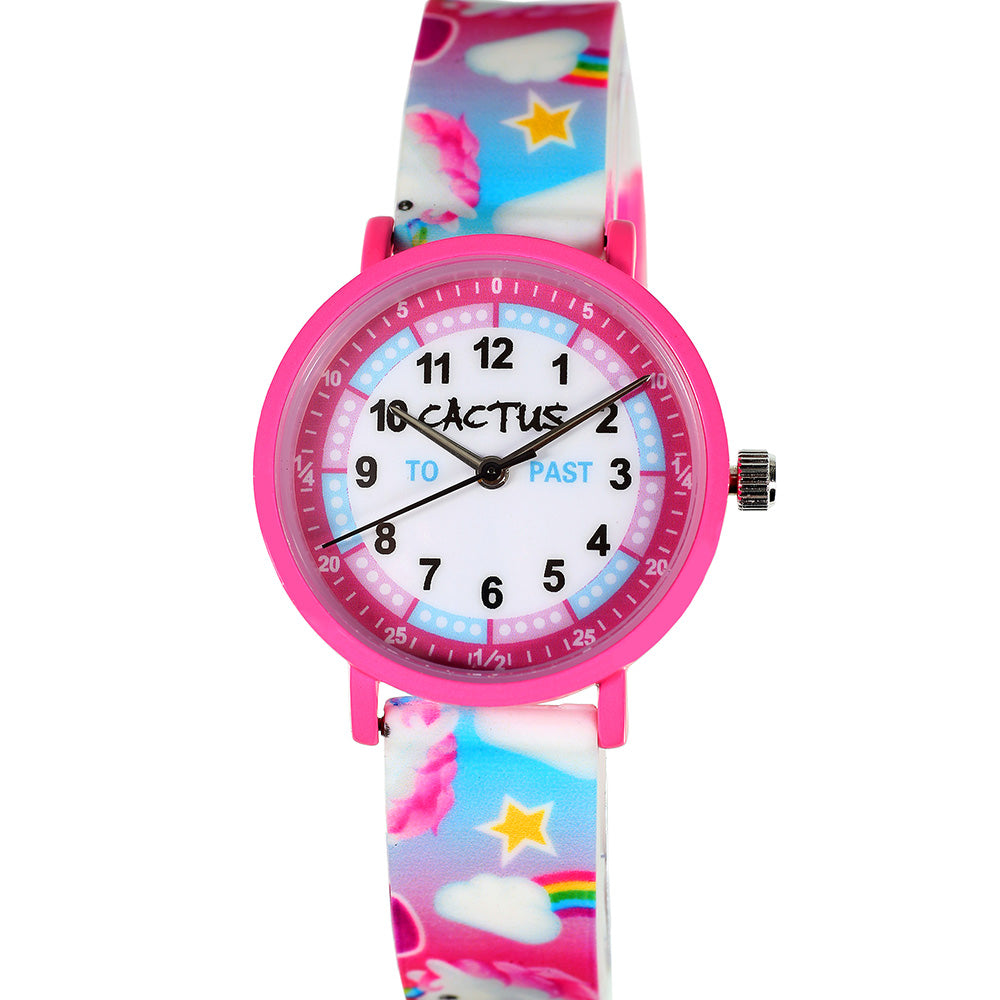 Cactus CAC143M05 Durable Water - Resistant Pink Unicorn Watch for Kids