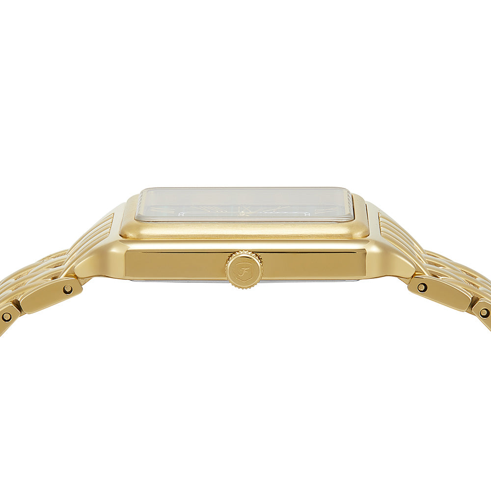Fossil Stylish Raquel ES5341 Ladies' Wristwatch with Green and Gold Accents