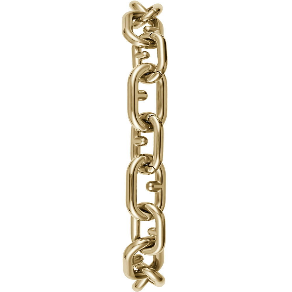 Furla Stainless Steel Chain Bracelet WW00027003L2 with Gold Elements