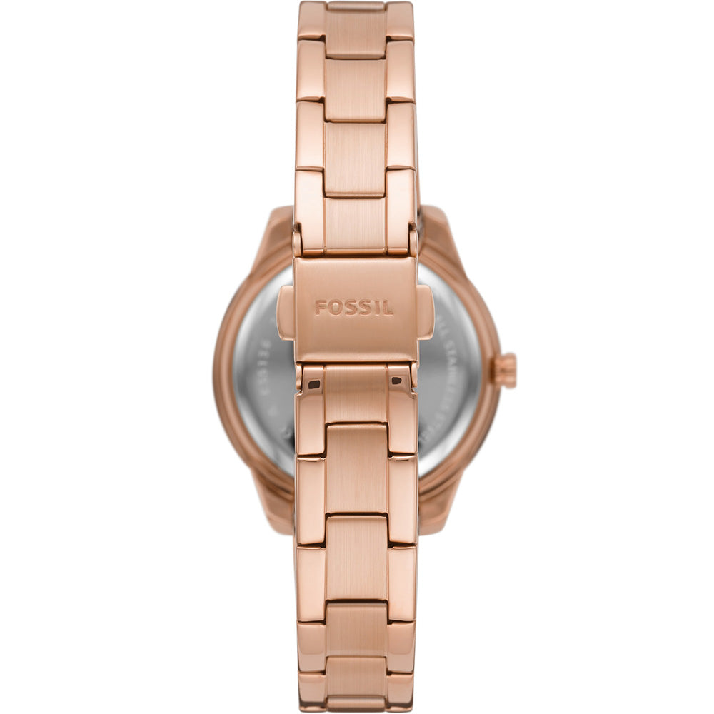 Fossil Women's ES5136 Mini Stella Stone Set Rose-Toned Elegant Wristwatch