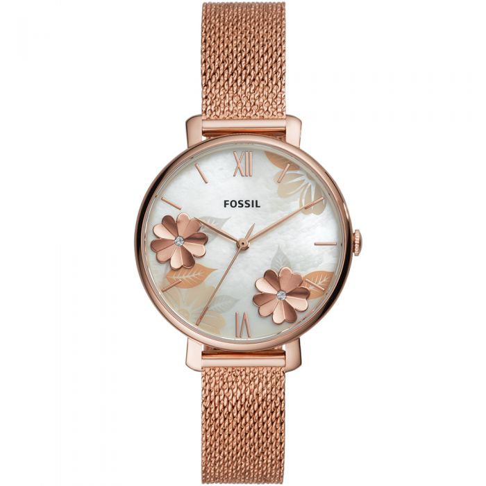 Fossil Women's Jacqueline ES4534 Rose Gold-Tone Stainless Steel Wristwatch