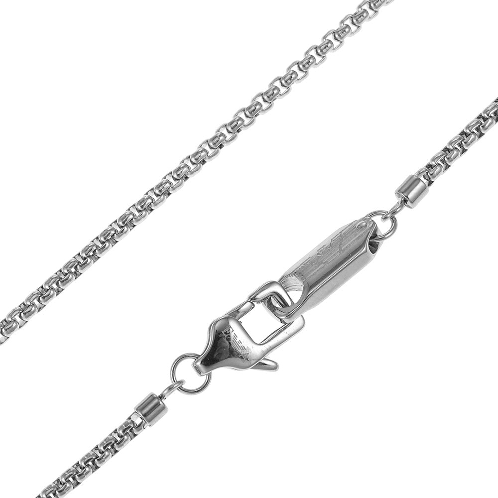 Emporio Armani Stylish Stainless Steel Dog Tag Pendant with Durable Chain