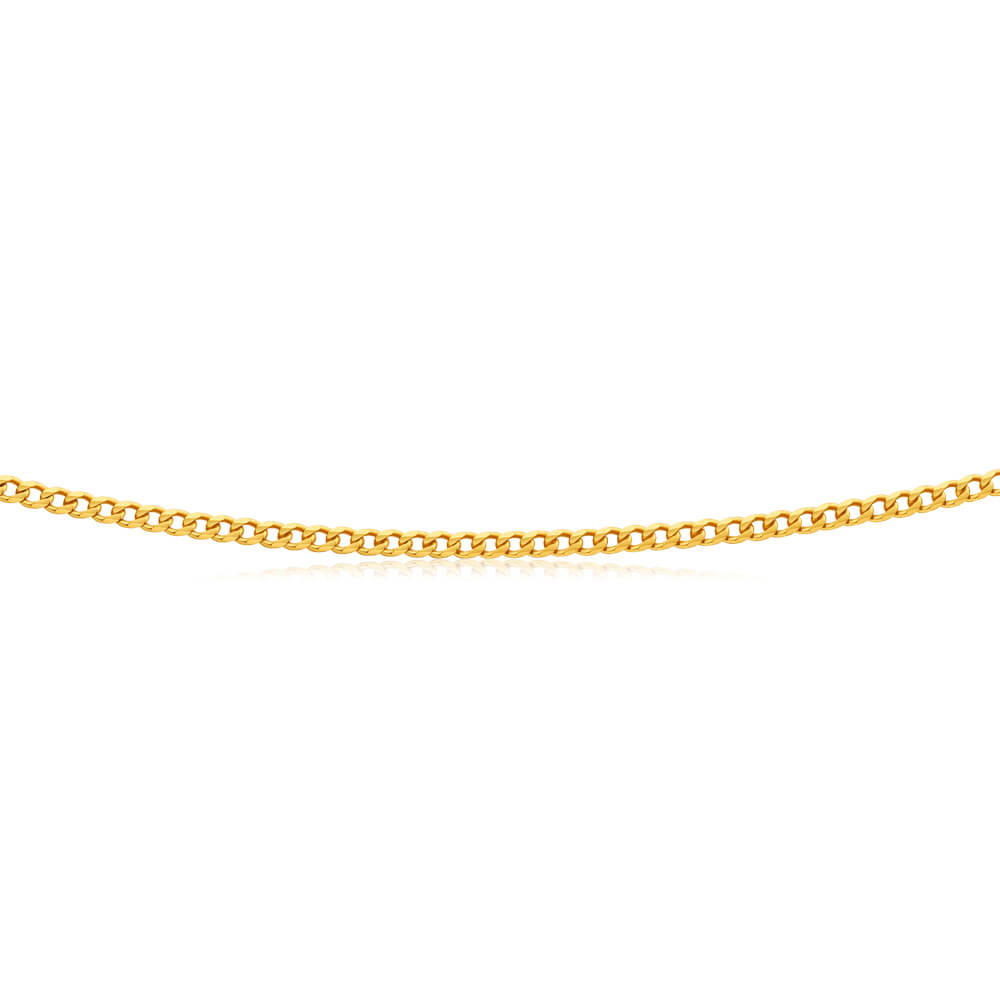 9ct Solid Yellow Gold 50cm 70 Gauge Stunning Curb Chain for Everyday Wear
