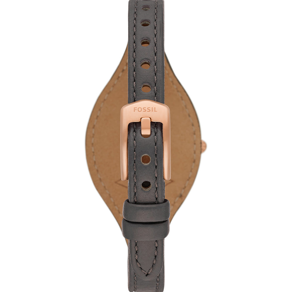 Fossil ES5212 Carlier 28mm Stainless Steel Watch with LiteHide™ Leather Strap