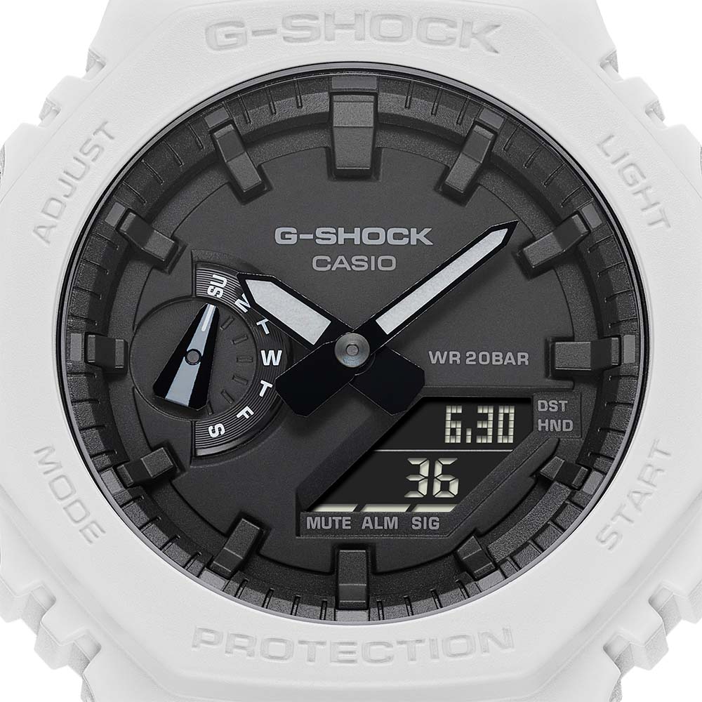 G-Shock GA2100-7A Carbon Core Guard 'CasiOak' - Slim, Stylish & Shock-Resistant Watch