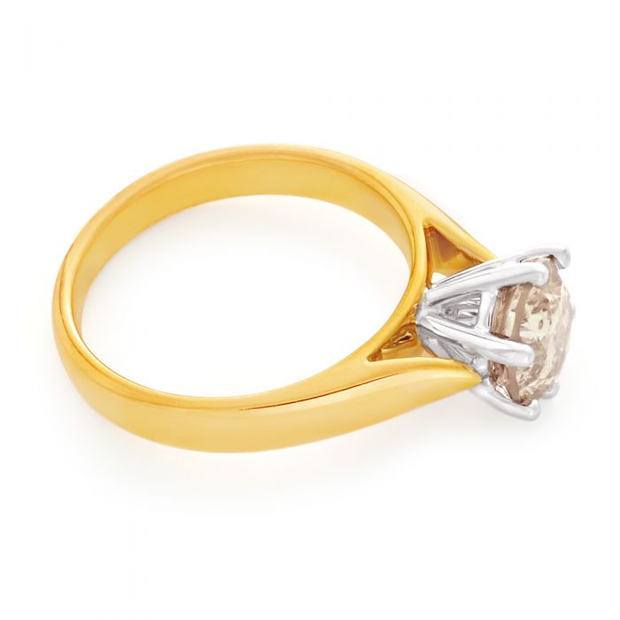 18ct Yellow Gold 1.5 Carat Solitaire Ring Featuring Australian-Mined Diamond