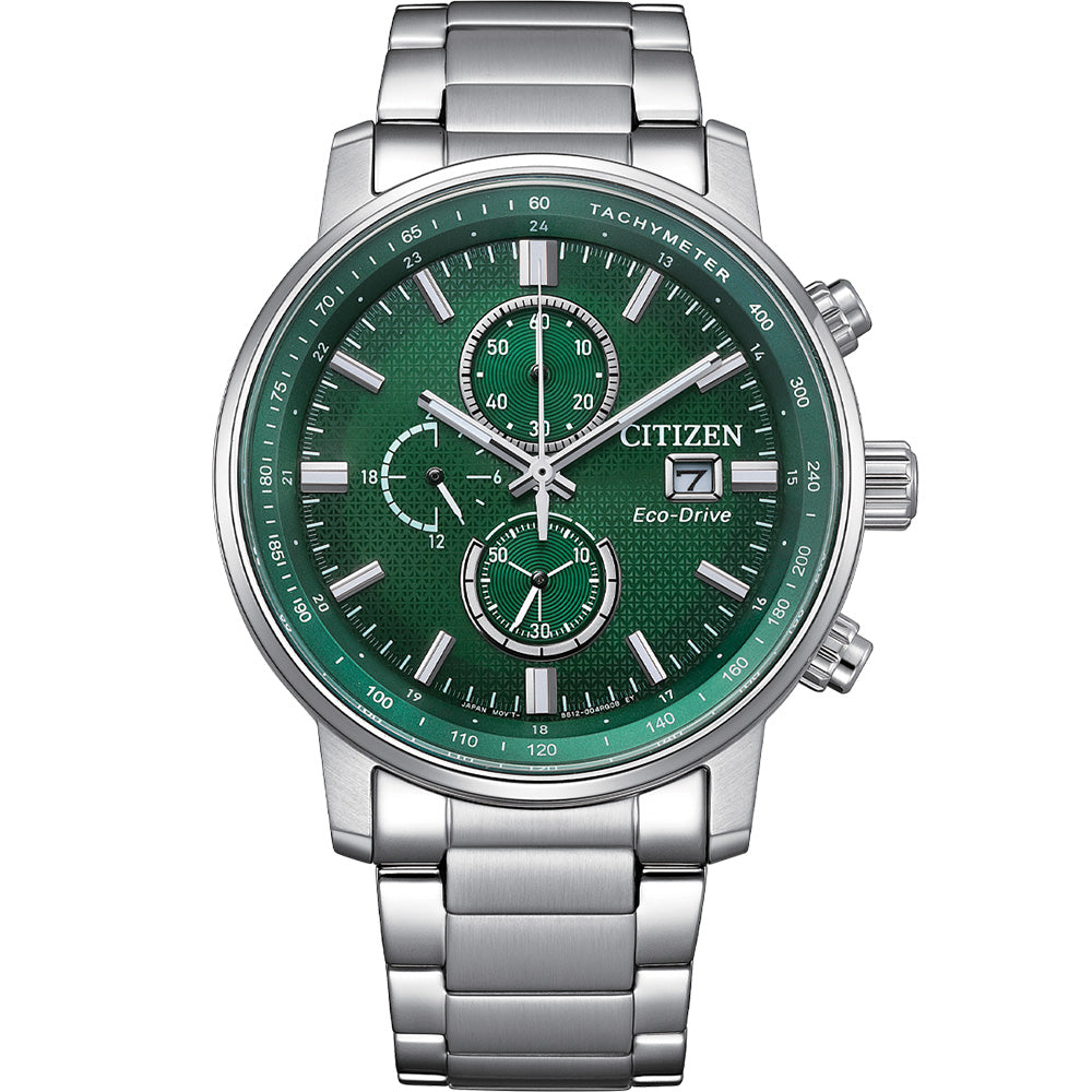 Citizen Men's Eco-Drive CA0840-87X Stainless Steel Chronograph Watch with Sapphire Crystal