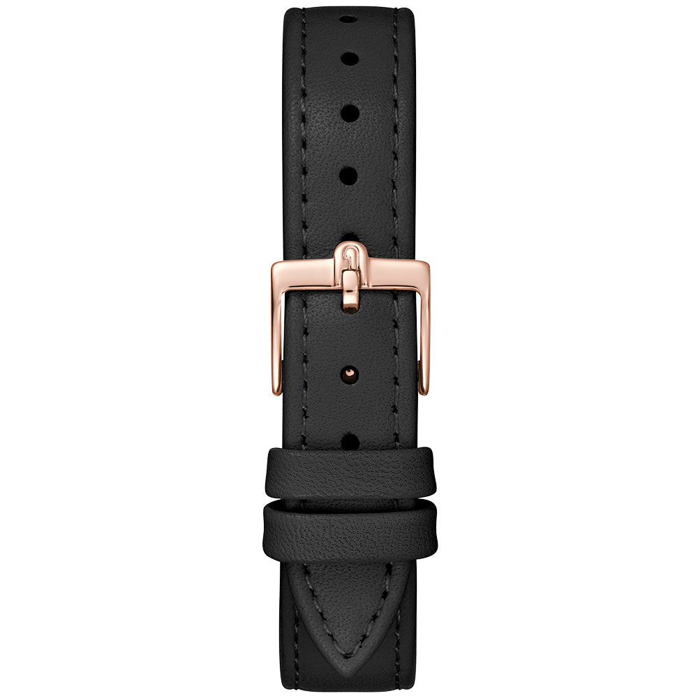Furla Arco Square WW00017003L3 Rose Gold-plated Black Leather Watch