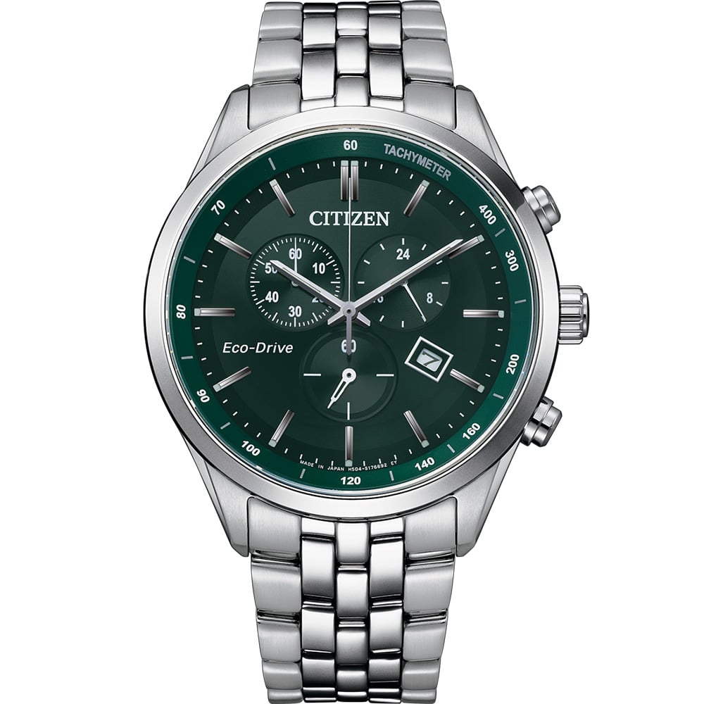 Citizen Men's Eco-Drive Stainless Steel Chronograph Watch AT2149 - 85X