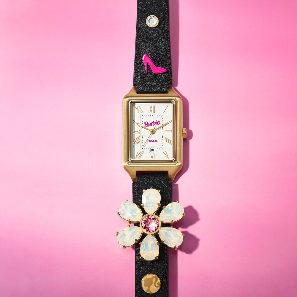 Fossil Limited Edition Barbie LE1174 Raquel Double Wrap Wristwatch with Adorable Charms