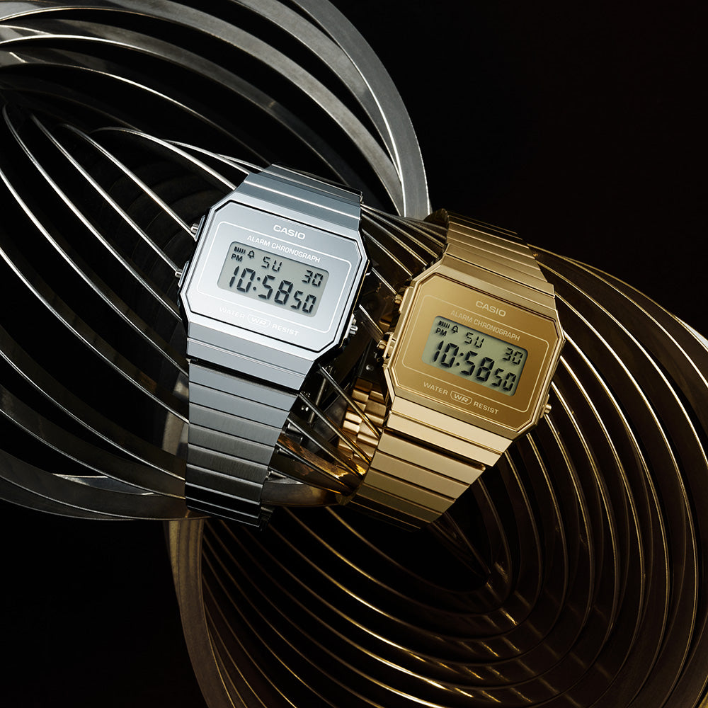 Casio A700WEVG-9A Vintage Digital Watch with Sleek Design