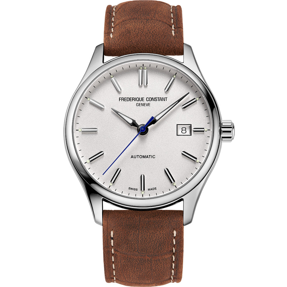 Frederique Constant Men's Automatic Leather Wristwatch with FC-303NS5B6 Model