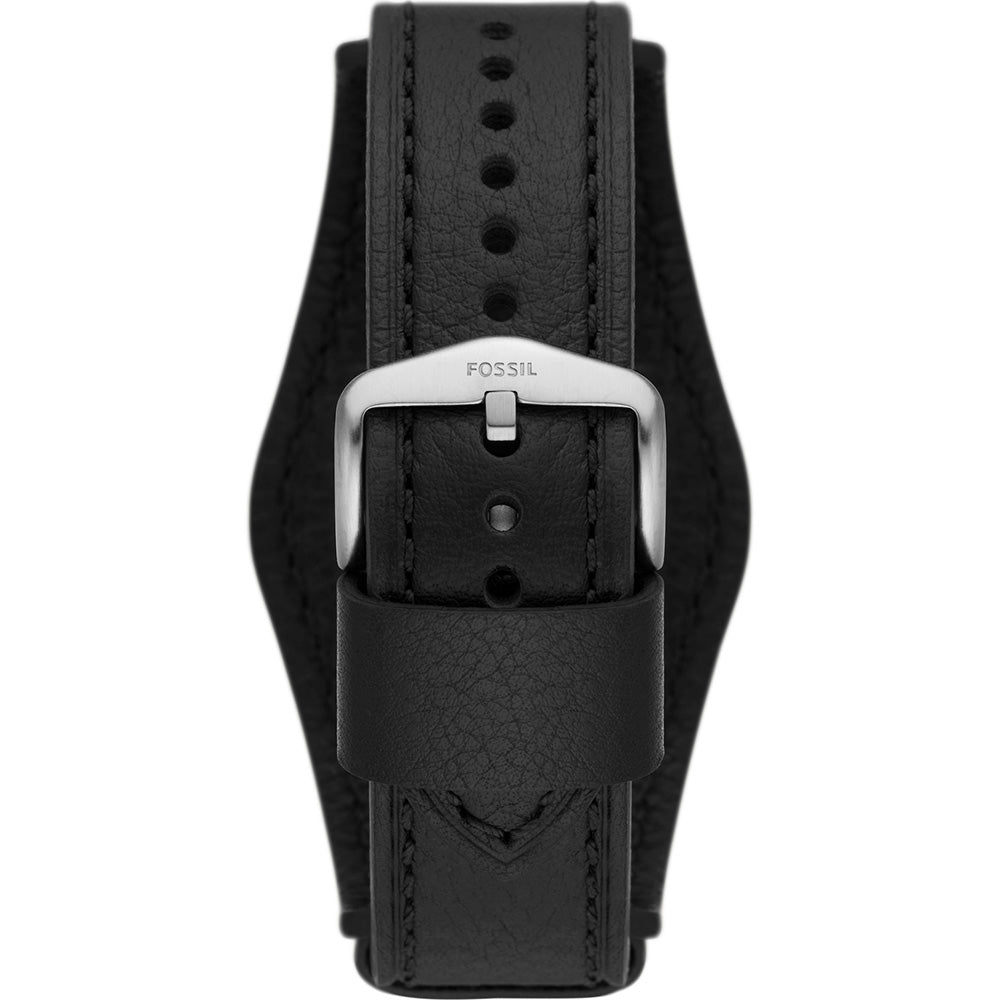 Fossil Machine FS5921 - Stylish Watch with Black Leather Strap and Stainless Steel Case