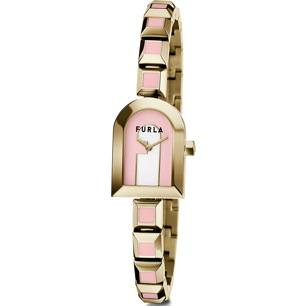 Furla Women's Fashionable Arch Case Pink Analogue Watch - Model WW00035003L2
