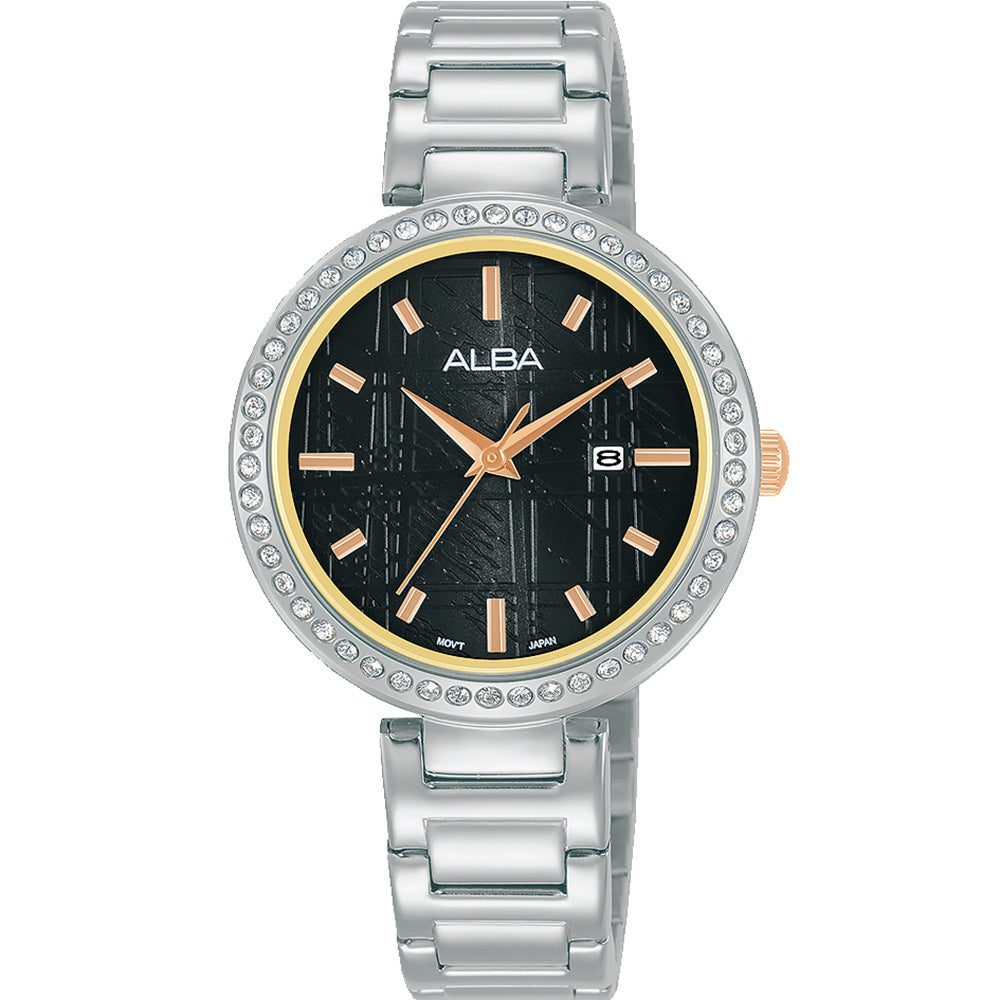 Alba Fashion Elegant AH7X41X1 Watch with Rose Gold and Crystals
