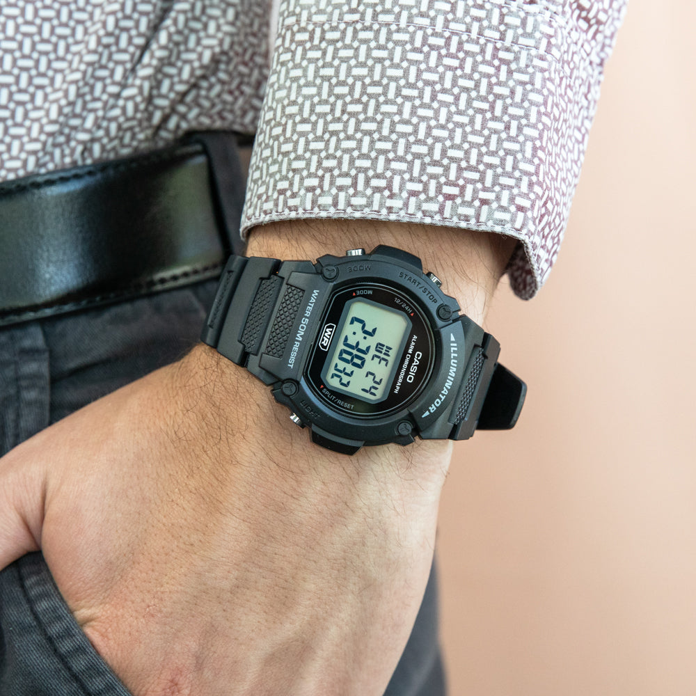 Casio W219H-1 Men's Sports Digital Watch for Daily and Water-related Activities