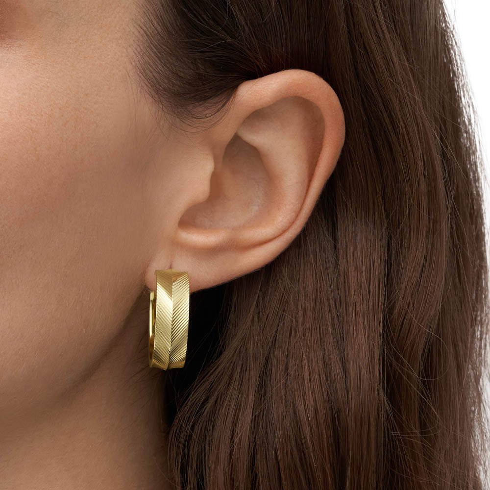 Fossil Harlow Earrings in Yellow Gold-Plated Stainless Steel