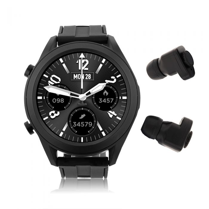 Advanced Active Pro Smart Watch with Integrated Bluetooth Earbuds
