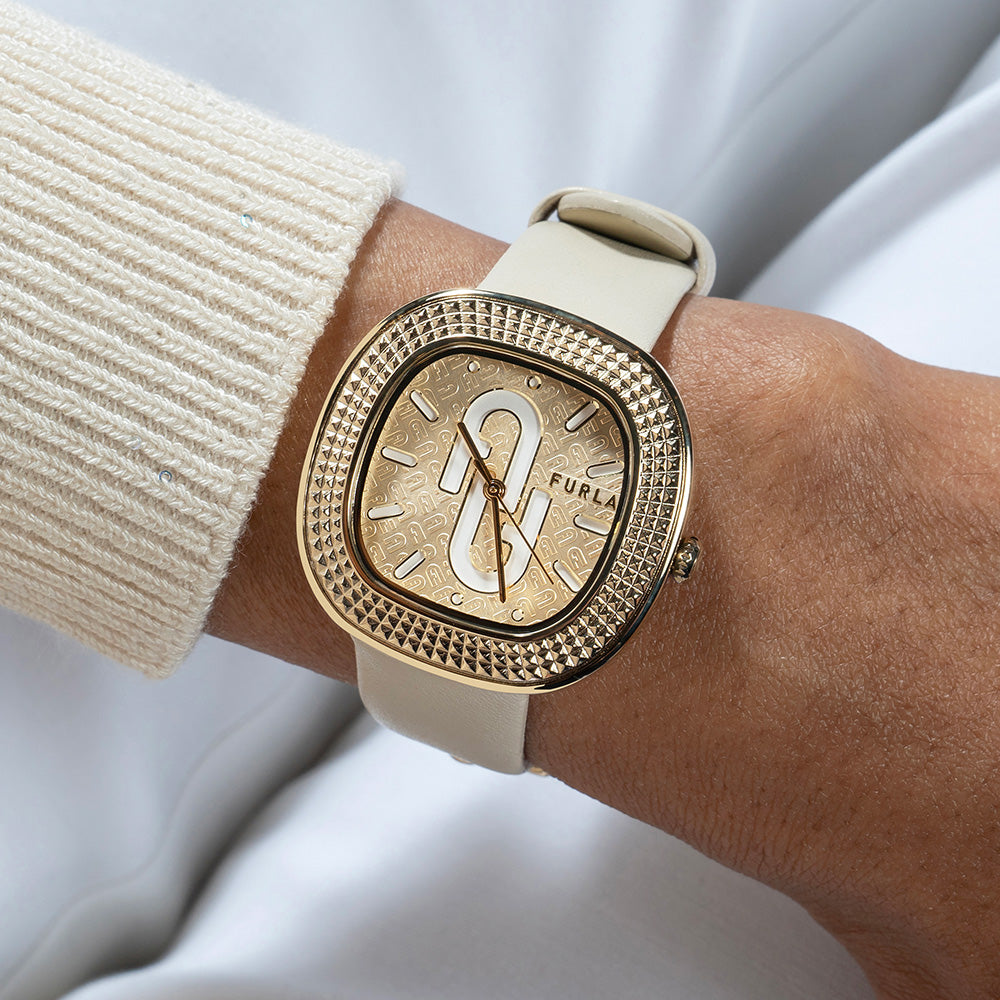 Furla Fashionable WW00048005L2 TV-Style Women's Watch with Polished Yellow Gold Tone