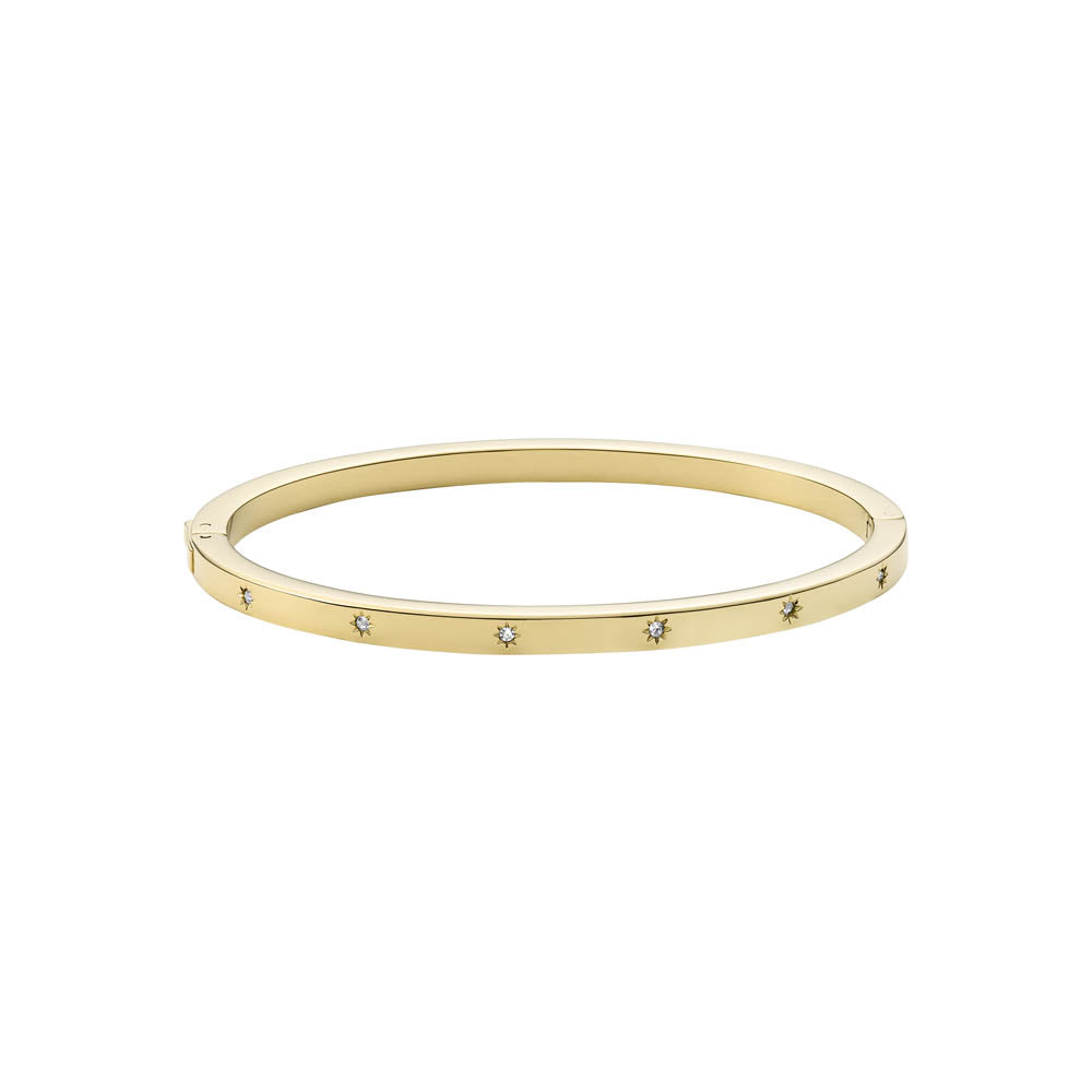Fossil Sadie Cuff Bangle in Yellow Gold-Plated Stainless Steel
