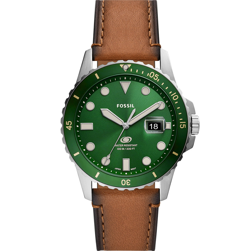 Fossil Men's Leather Watch - Blue FS5946 Model