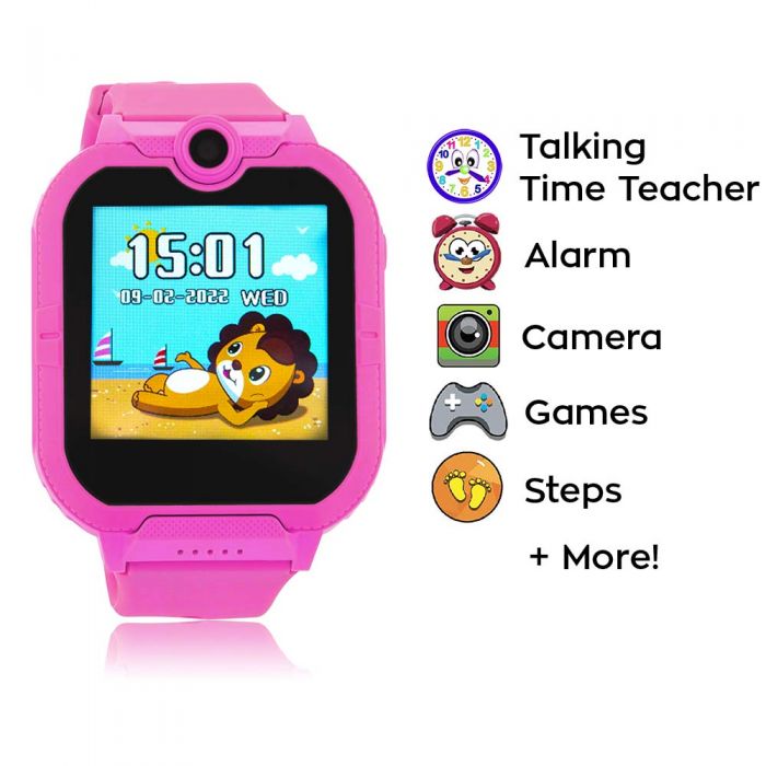 Active Pro Little Einstein Kids' Pink Smart Watch - Talking Time Teacher