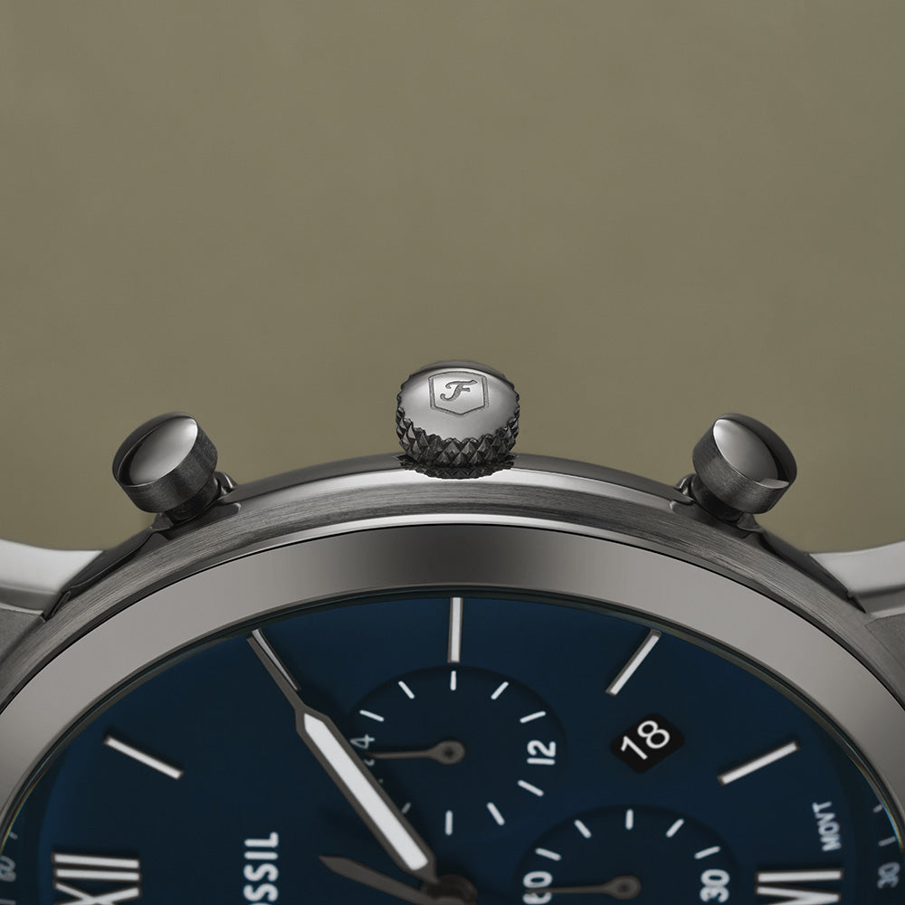 Fossil Neutra FS6111 Stainless Steel Chronograph Watch with Date Display