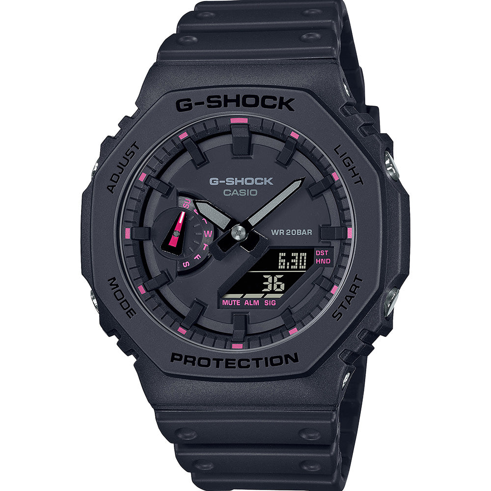 G-Shock GA2100P-1A 'CasiOak' Digital Analogue Watch in Stunning Blazing Pink Color