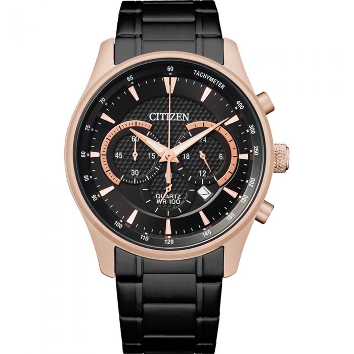 Citizen AN8196-55E Men's Stainless Steel Quartz Chronograph Watch with Tachymeter