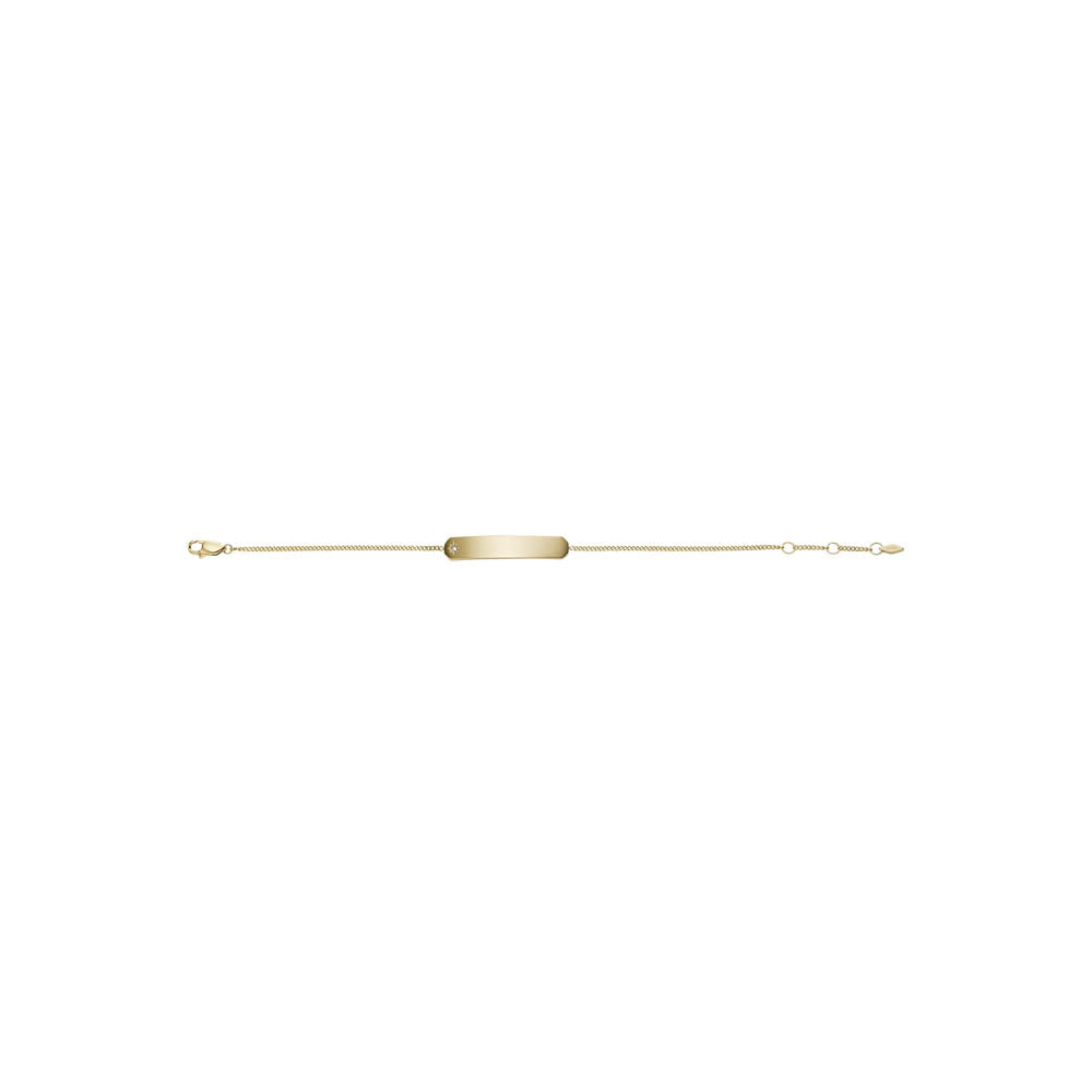 Fossil Drew ID Bracelet in Yellow Gold-Plated Stainless Steel
