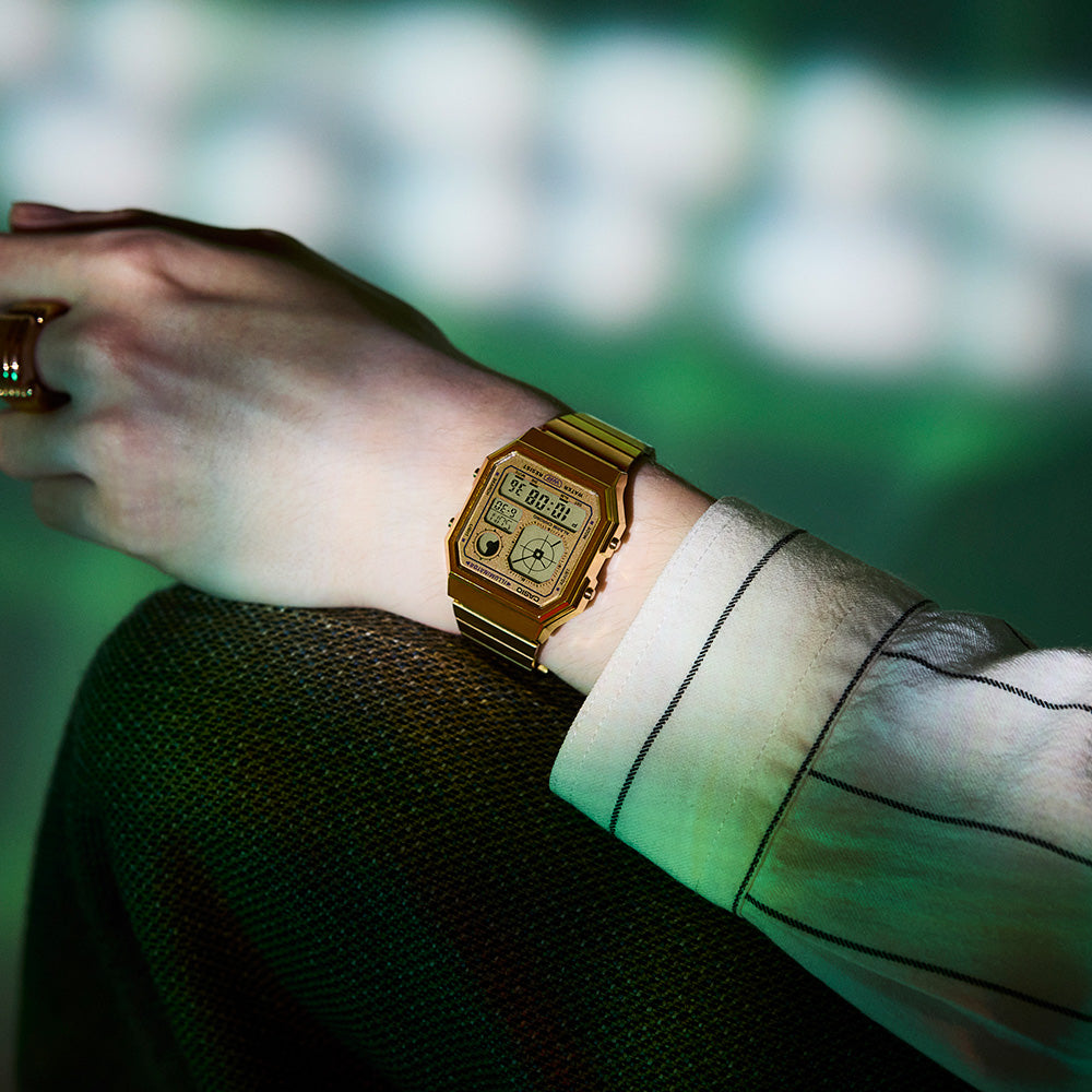 Casio Vintage A130WEG-9A All-Gold Digital Watch with Analog Look