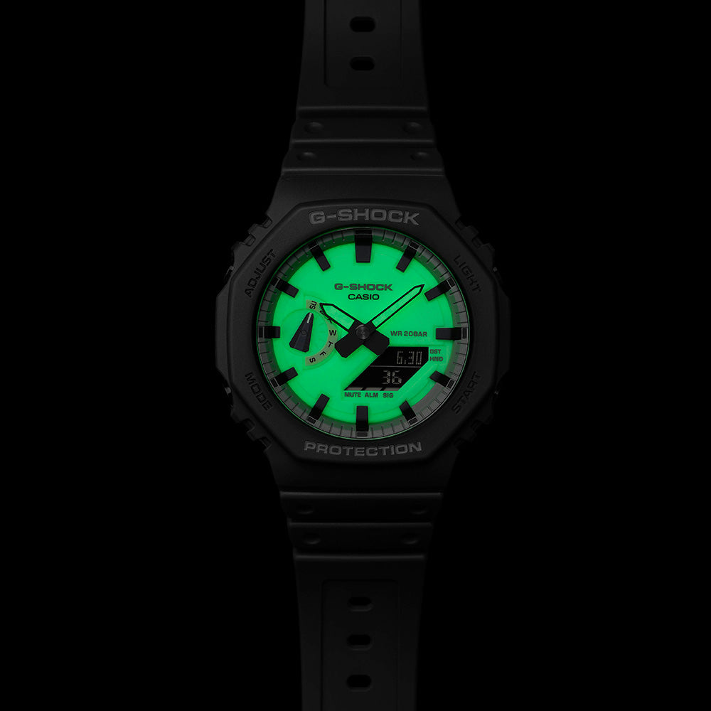 G-Shock GA2100HD-8A Stylish Hidden Glow Watch with Phosphorescent Face