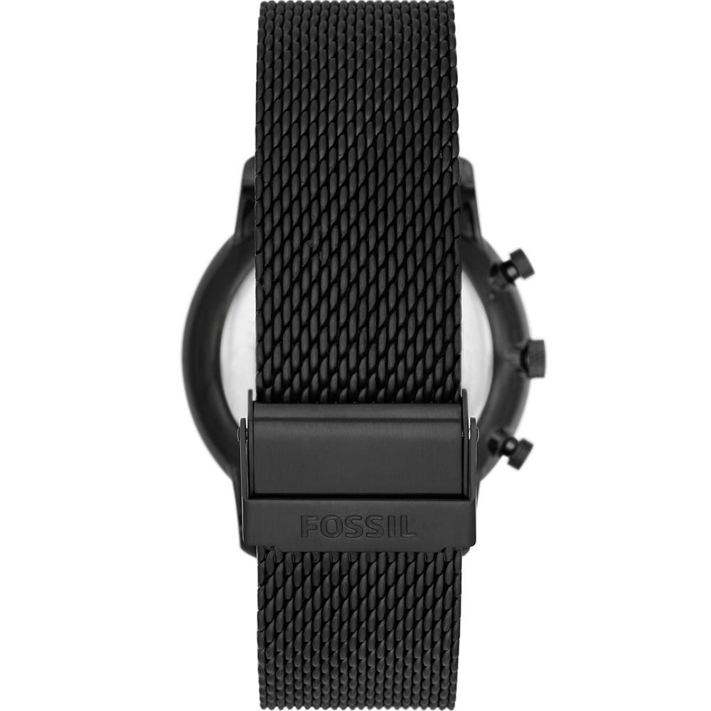 Fossil FS5943 Men's Minimalist Black Stainless Steel Mesh Chronograph Watch