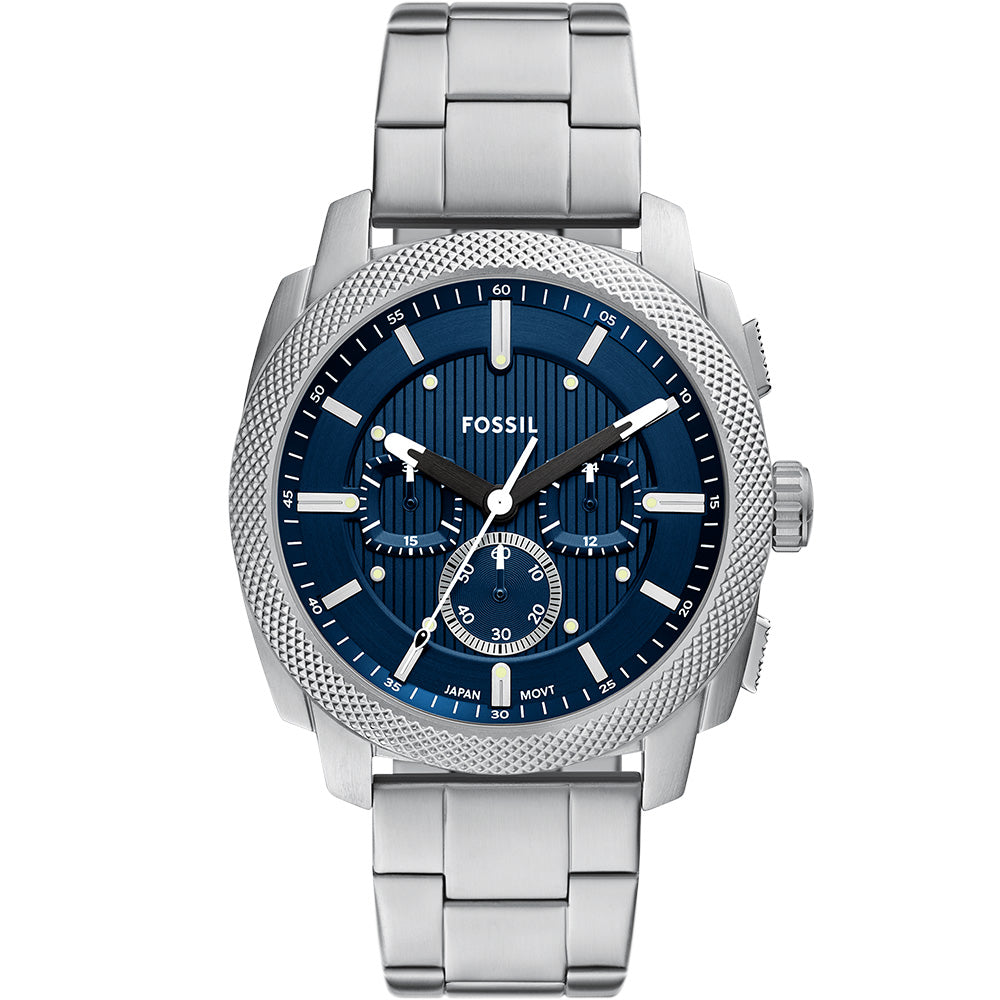 Fossil Machine FS6096 Stainless Steel Chronograph Watch with 44mm Case