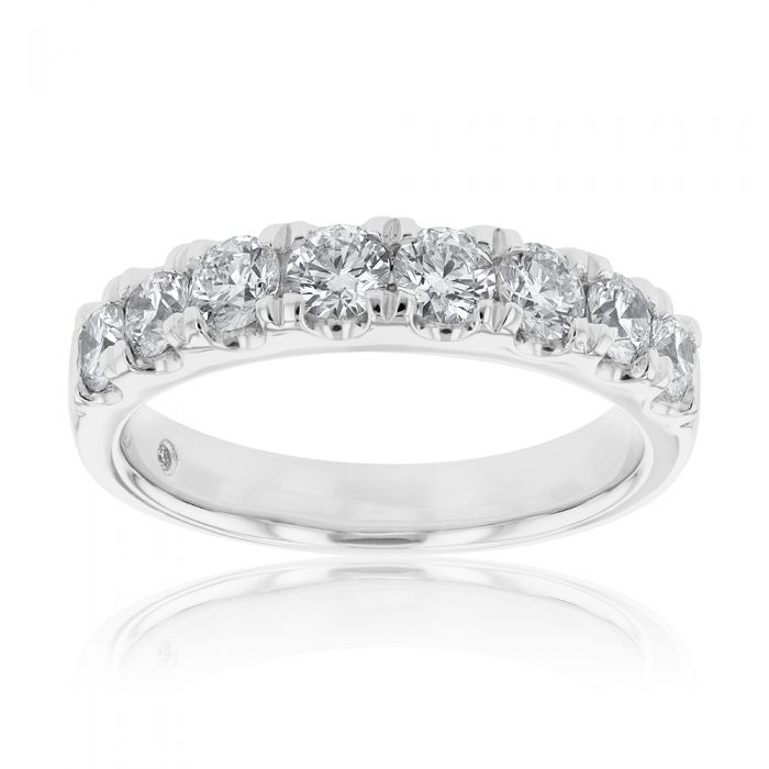 Exquisite Flawless Cut 1 Carat Platinum Diamond Eternity Band for Weddings and Everyday Wear
